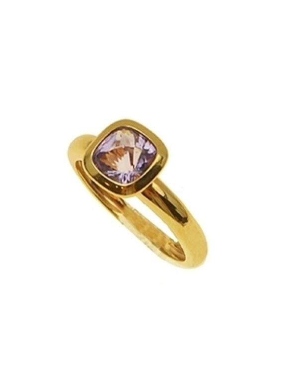 Gold Ring K18, Amethyst-0