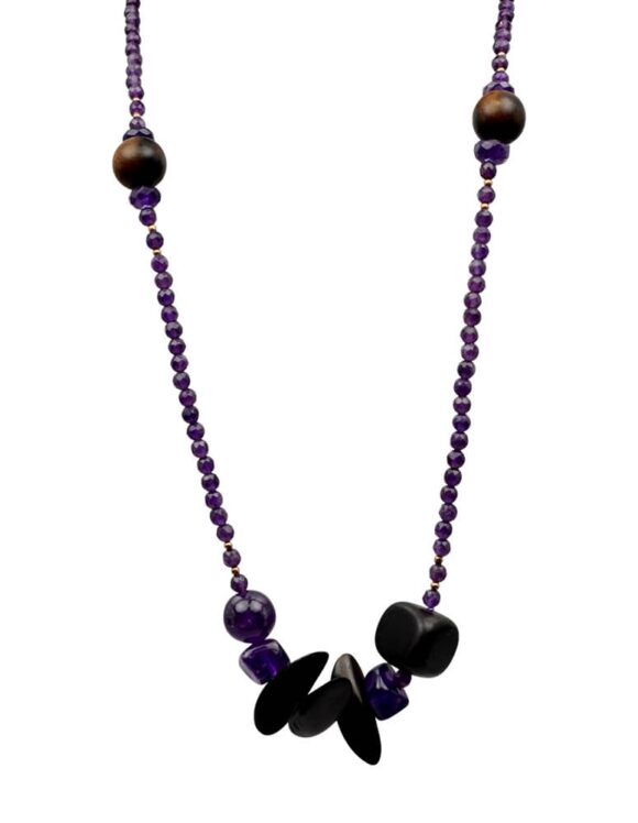 Silver Necklace 925 with Amethyst.-0