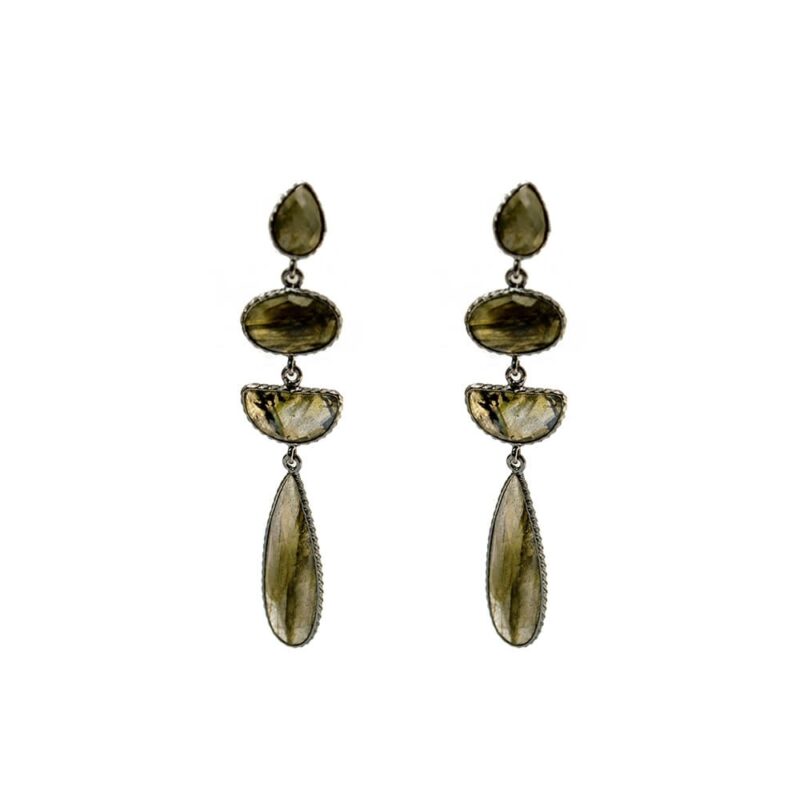 Silver Earrings 925 with Labradorite-0