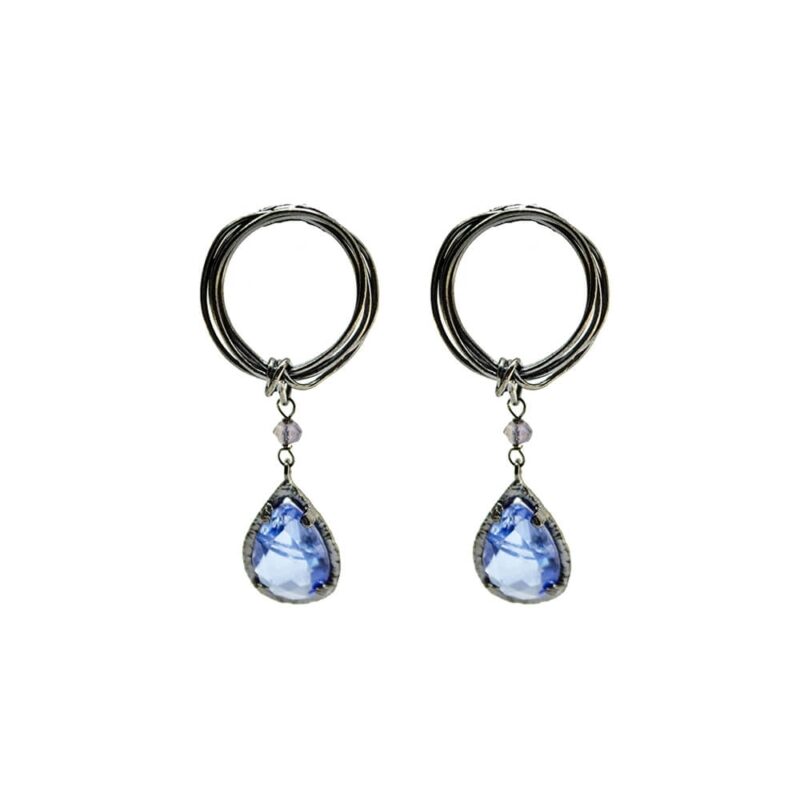 Silver Earrings 925 with Crystal-0