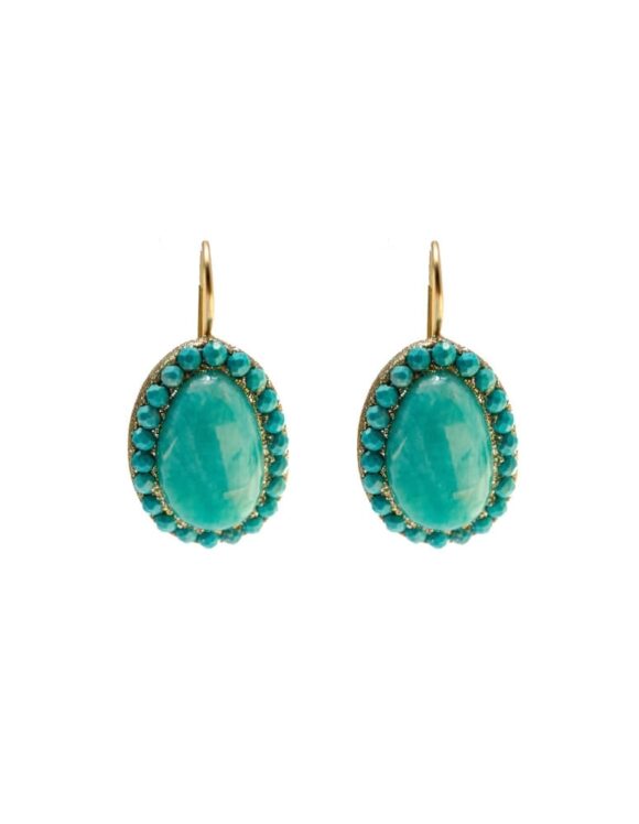 Silver Earrings 925 with Amazonite-0