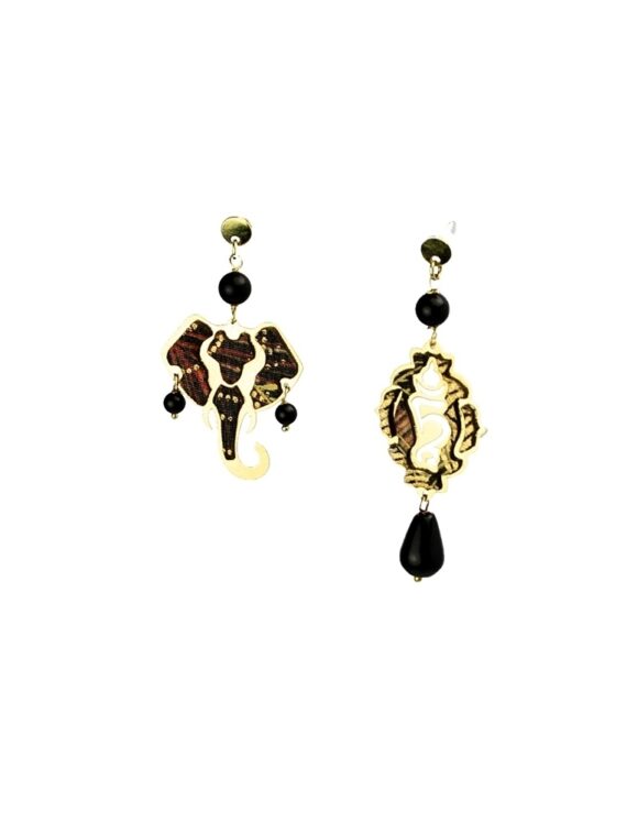 Silver Earrings 925 with Onyx-0