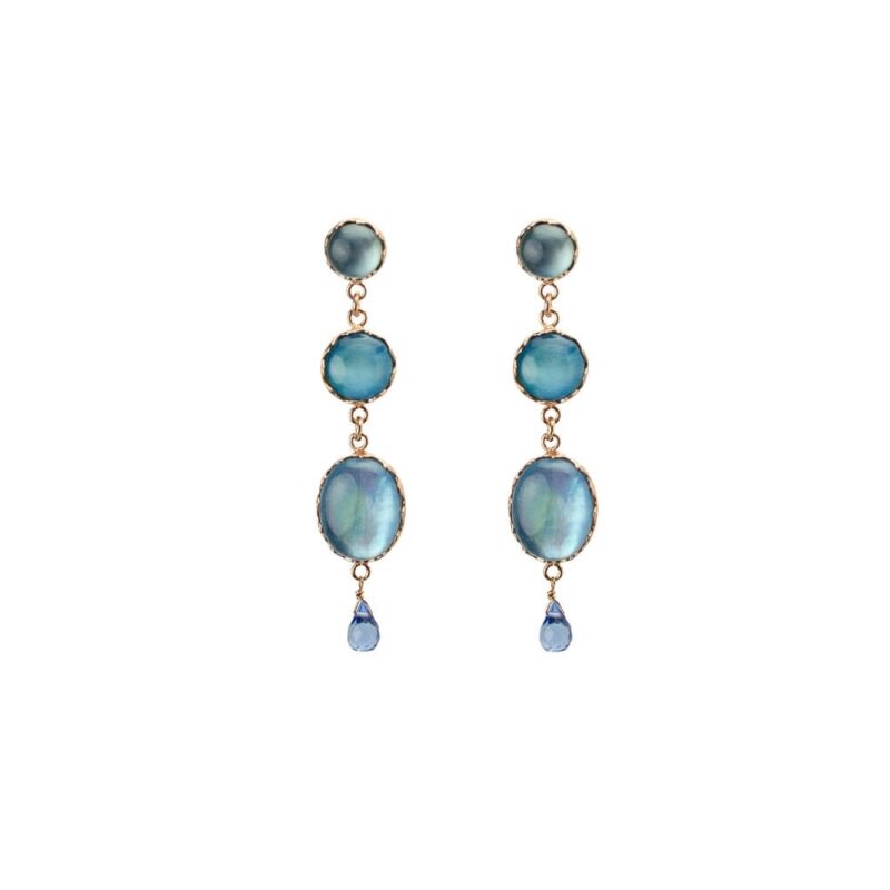 Silver Earrings 925 with Topaz-0