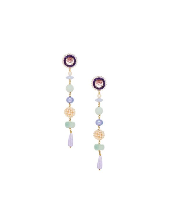 Silver Earrings 925, Chalcedony-0