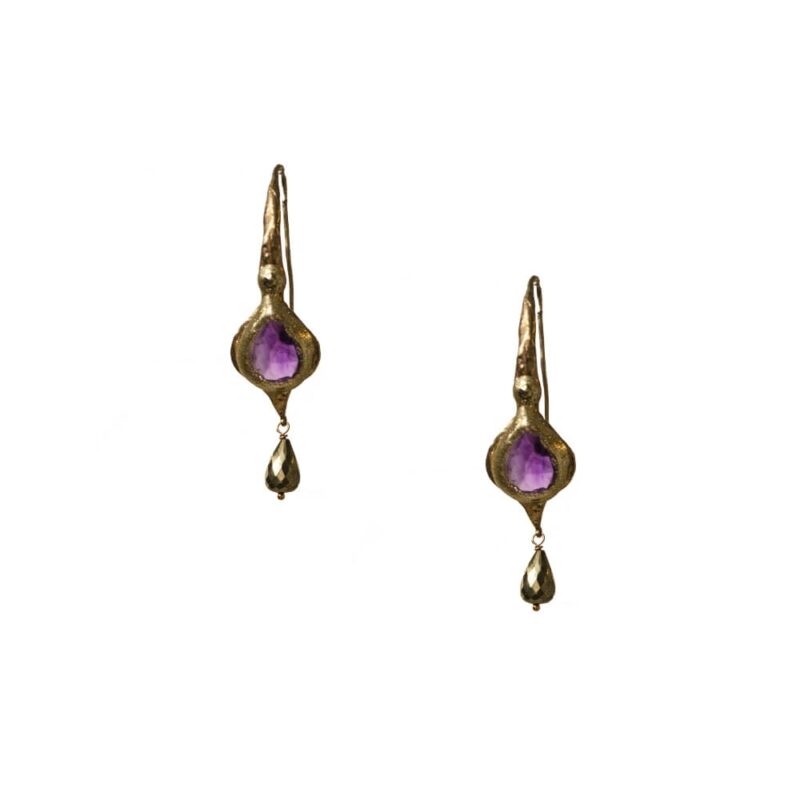 Silver Earrings 925, Amethyst-0