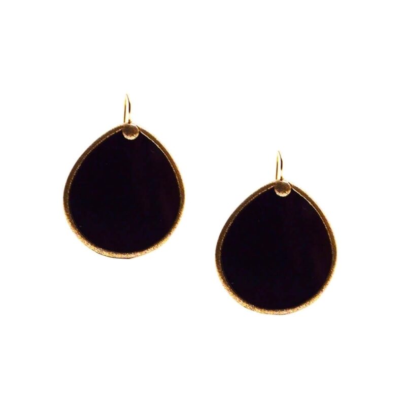 Silver Earrings 925, Onyx-0