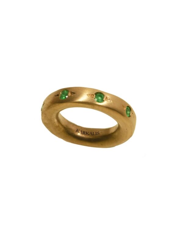 Silver Ring 925, Emeralds-0