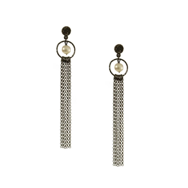 Silver Earrings 925, Pearl-0